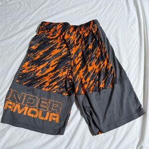 Under Armour Men's Athletic Shorts in Gray and Orange